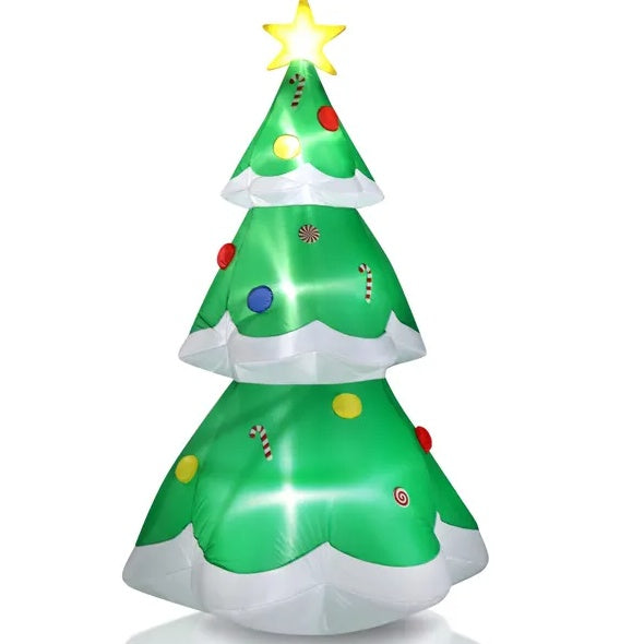 6.9 FT Lighted Christmas Inflatable Decoration - Inflatable Christmas Tree CJ US
