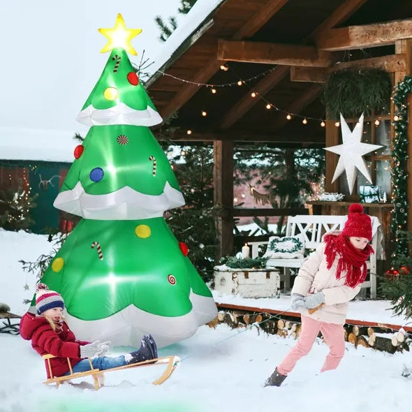 6.9 FT Lighted Christmas Inflatable Decoration - Inflatable Christmas Tree CJ US